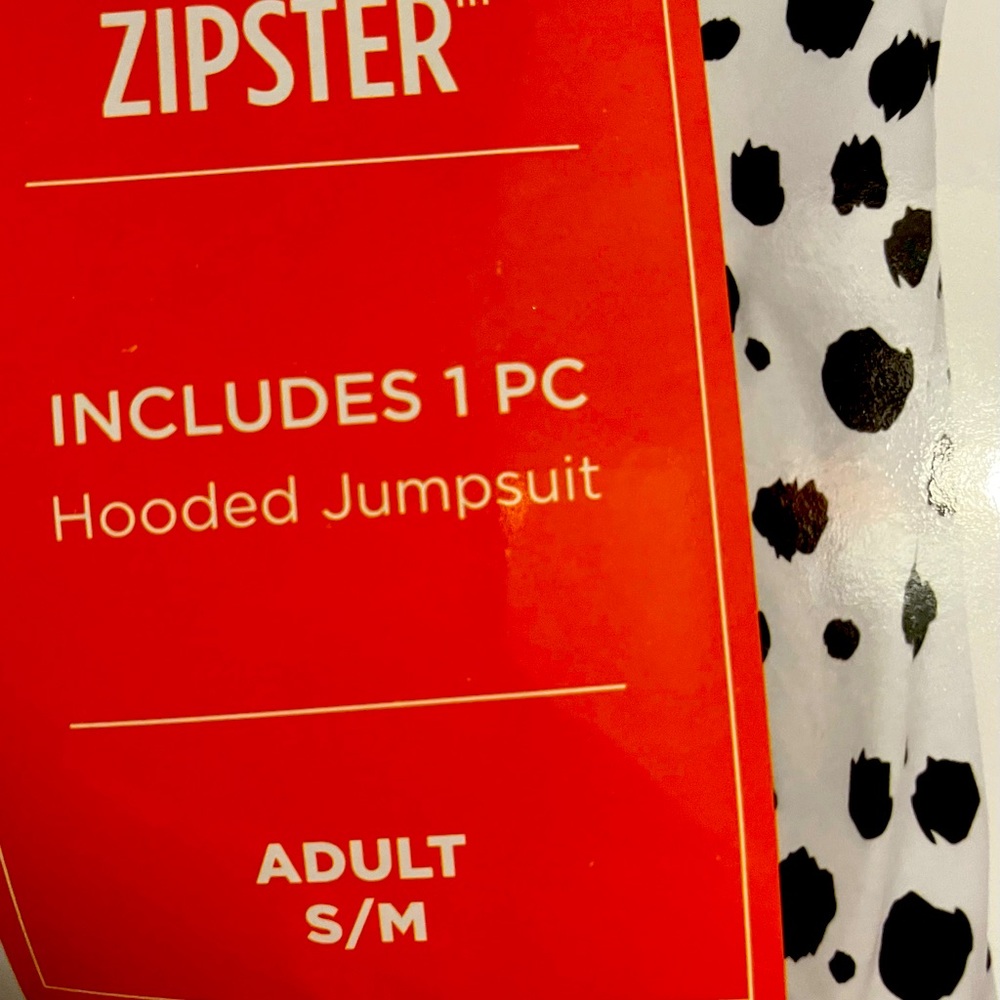 S/M Adult Dalmatian costume.